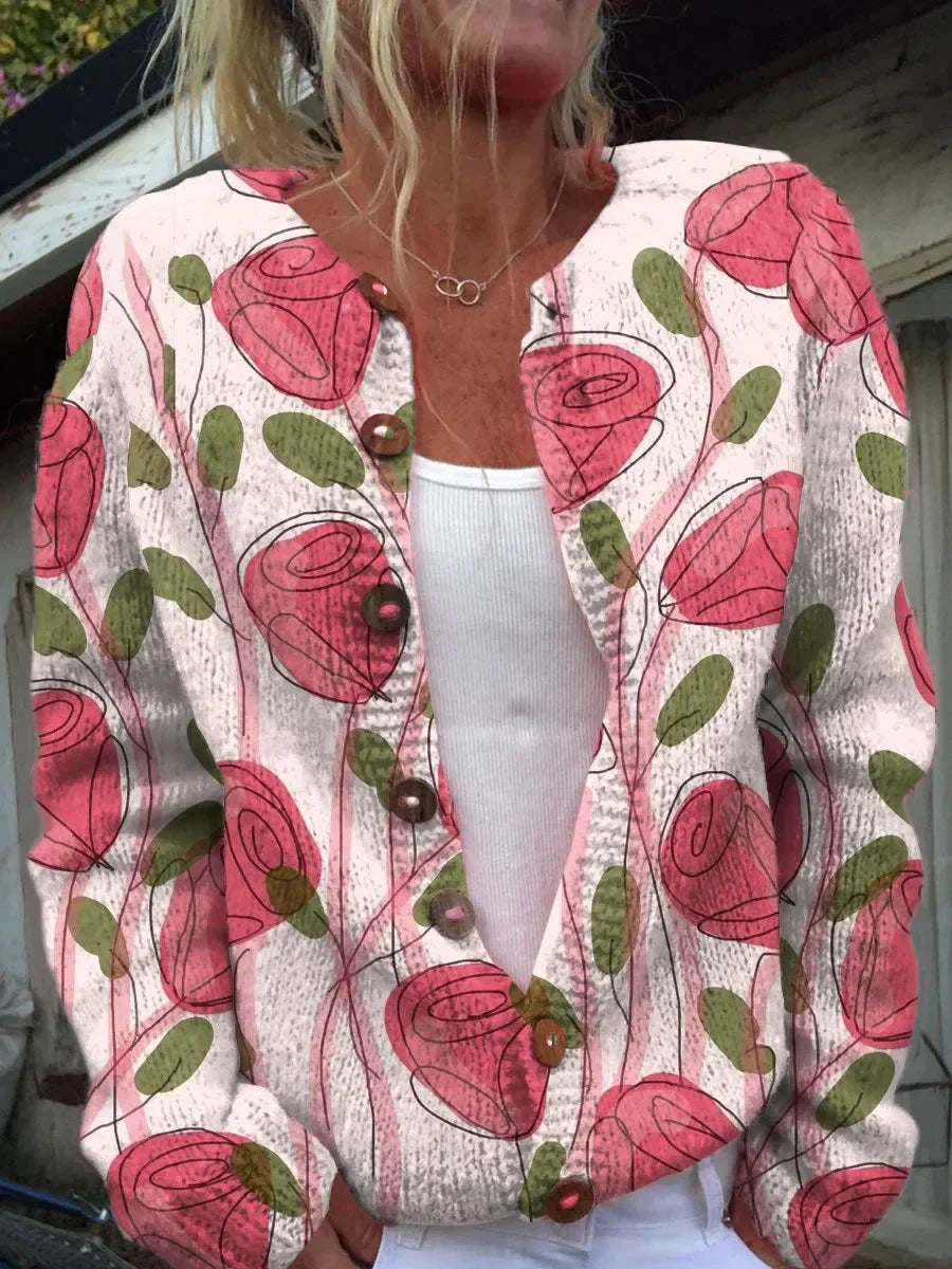Hanne™ – Kvinners Blomstrete Knappgenser