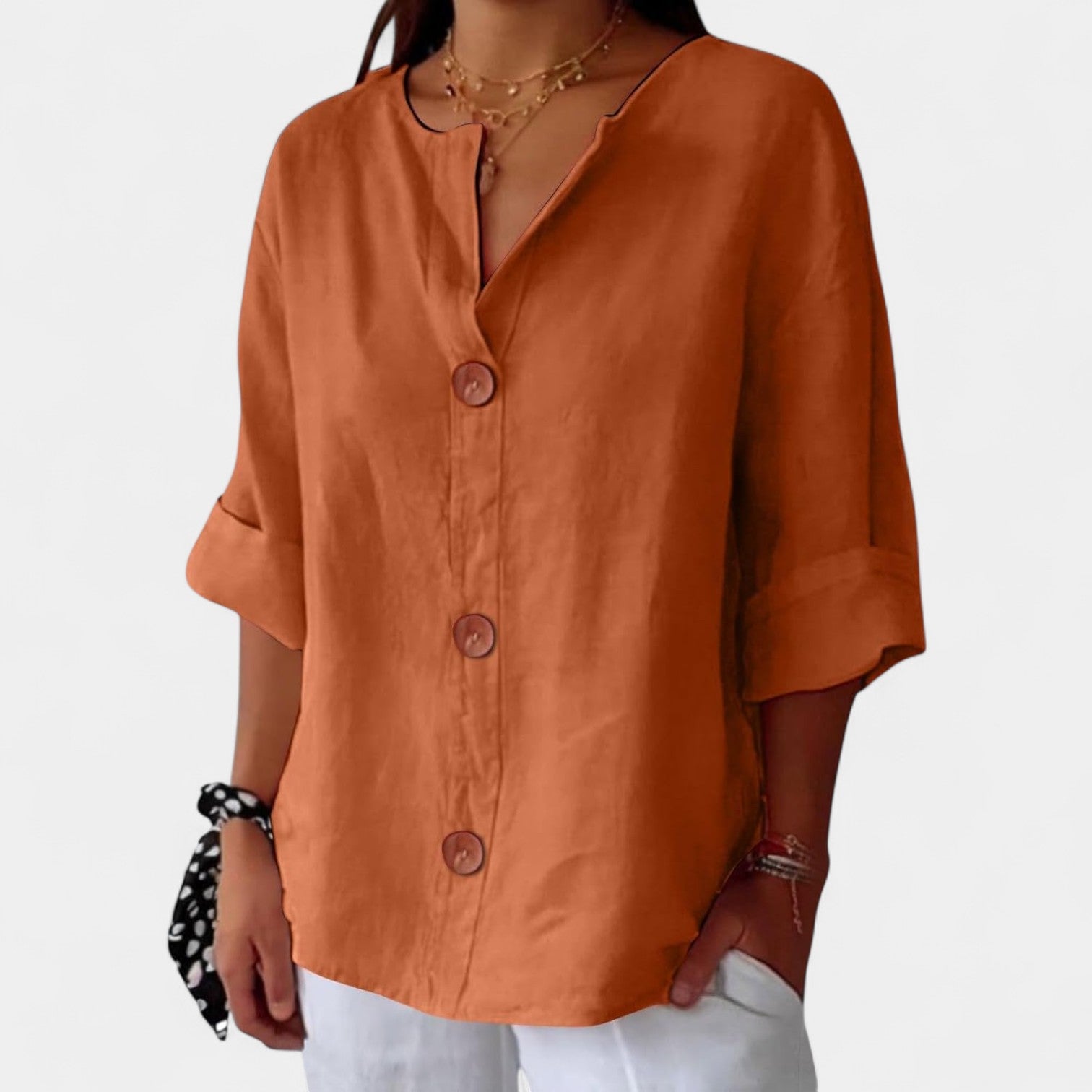 Clara™ | Uformell bluse i lin