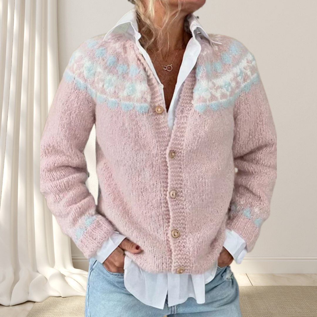 Virelle - Chic Cardigan med Mønster